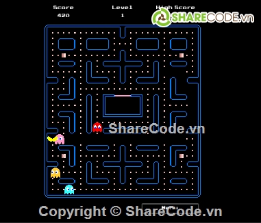 complete project,game Pacman,Game đồ họa,Pac-Man Clone